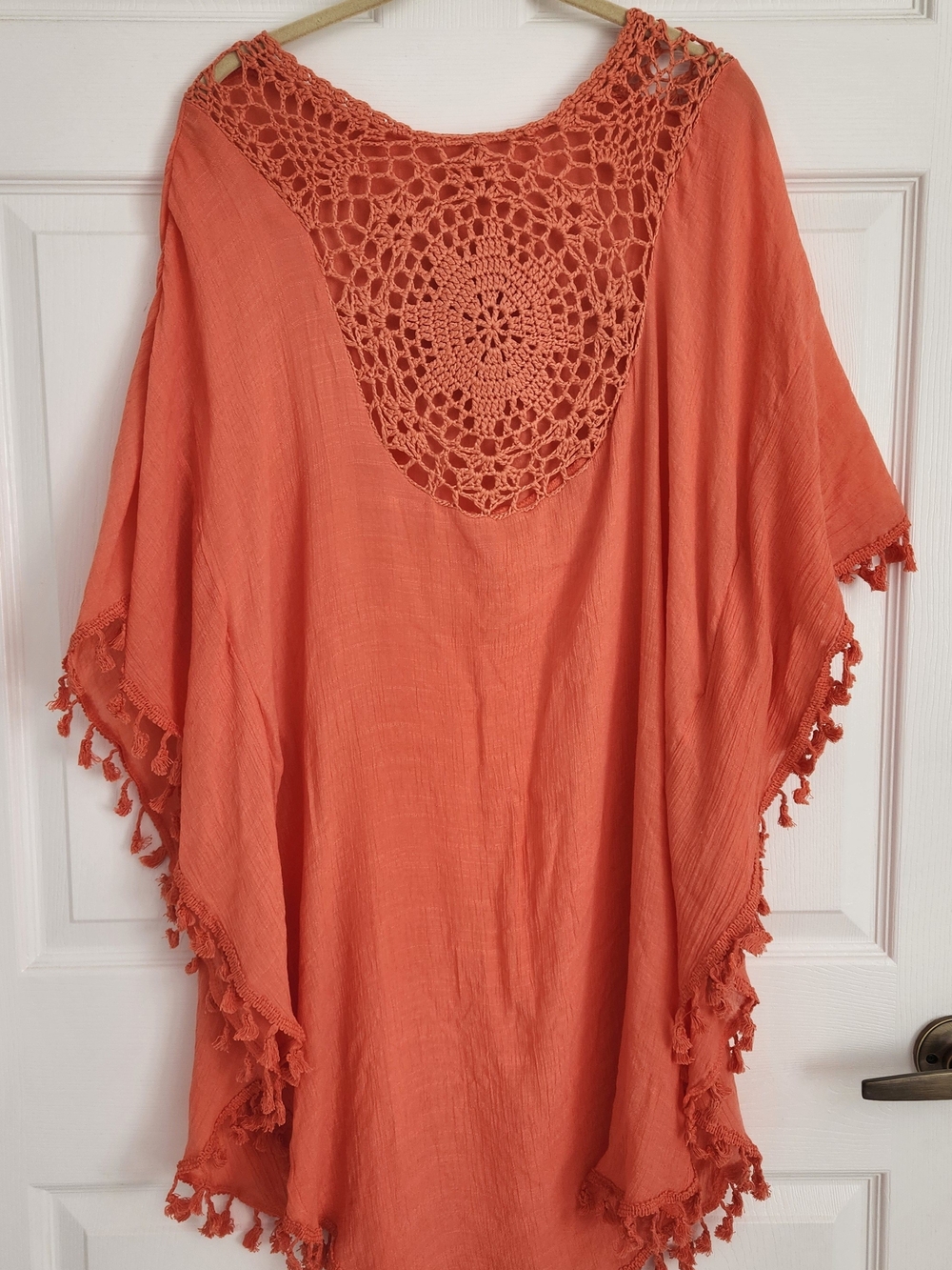 Crochet Coral Swim Coverup One Size